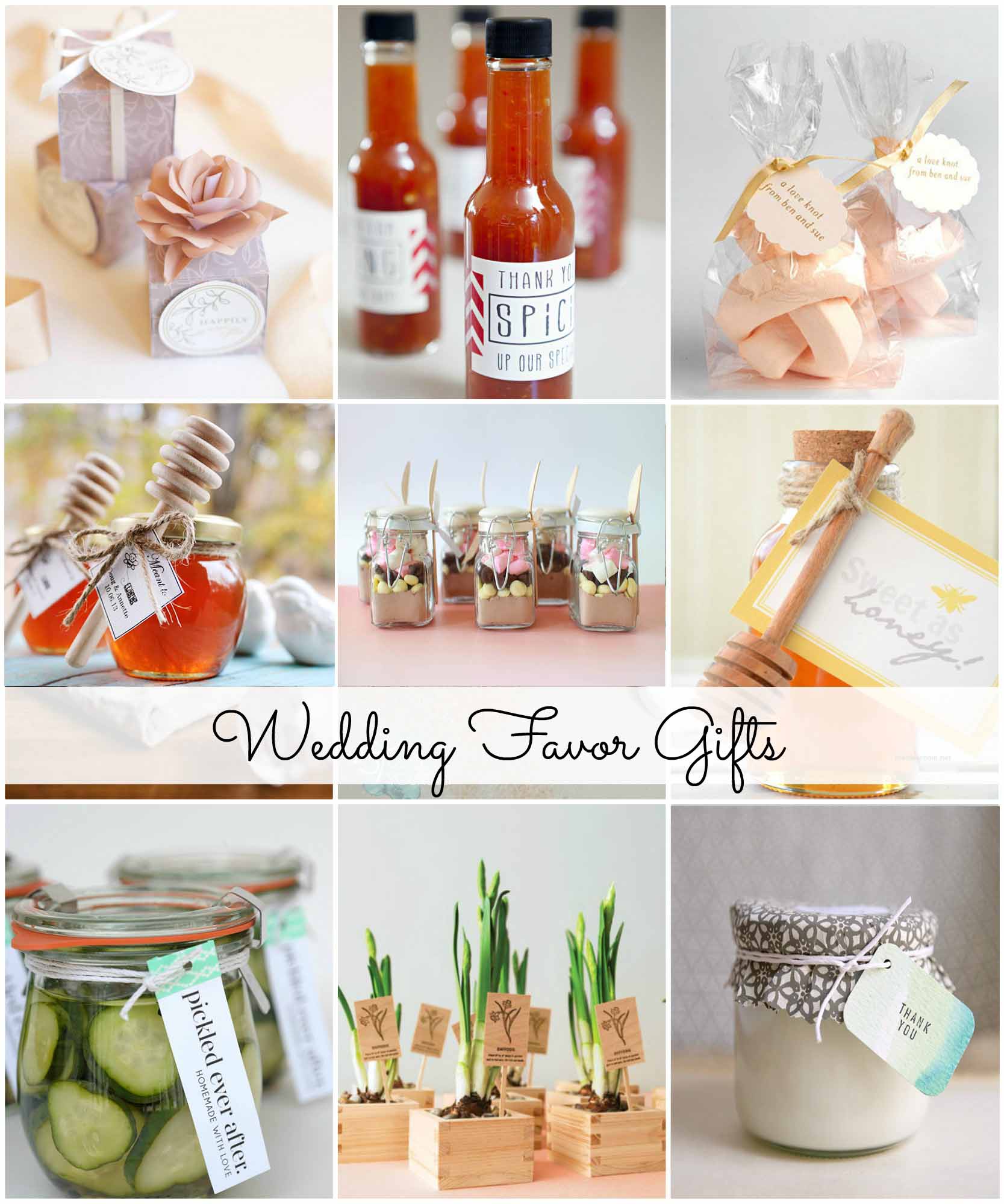Wedding favors are small gifts for your guests