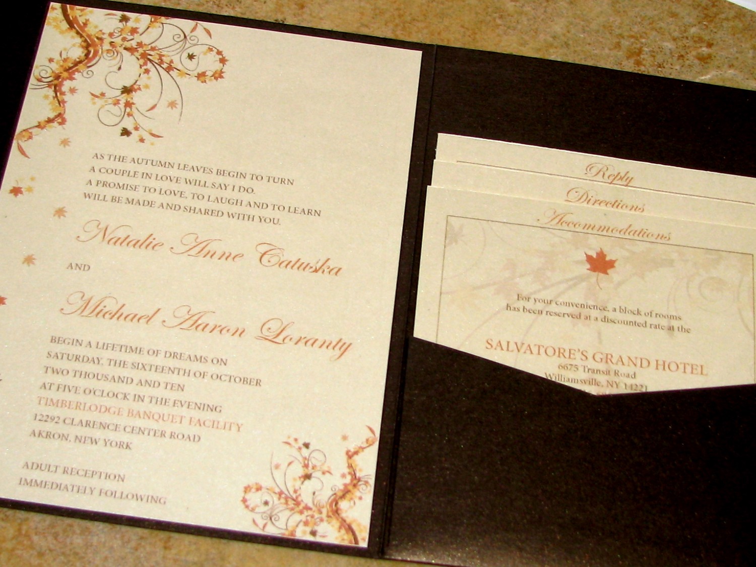Amazing Colors For Fall Wedding Invitations