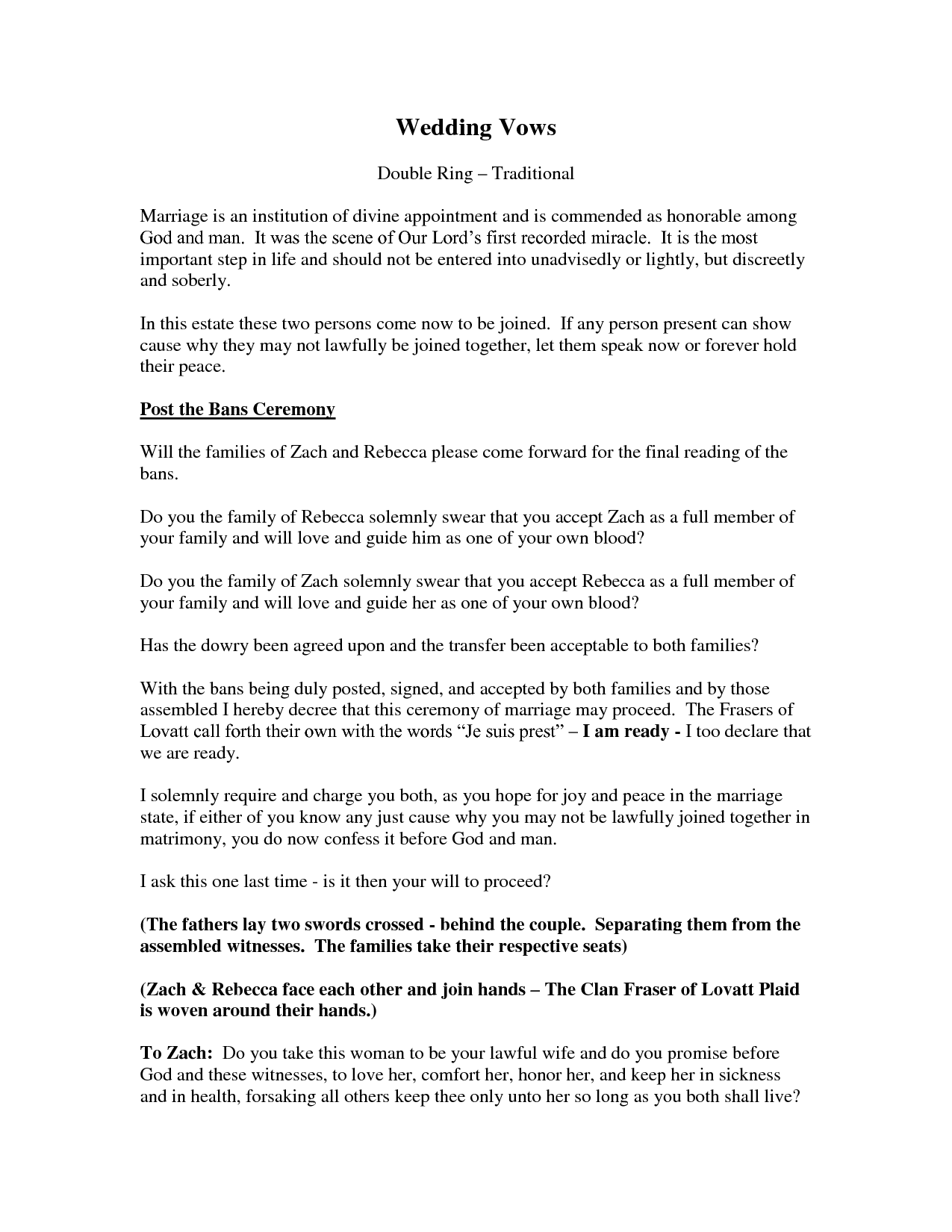 Sample Script For Performing Christian Wedding Ceremony ~ 19 Discover