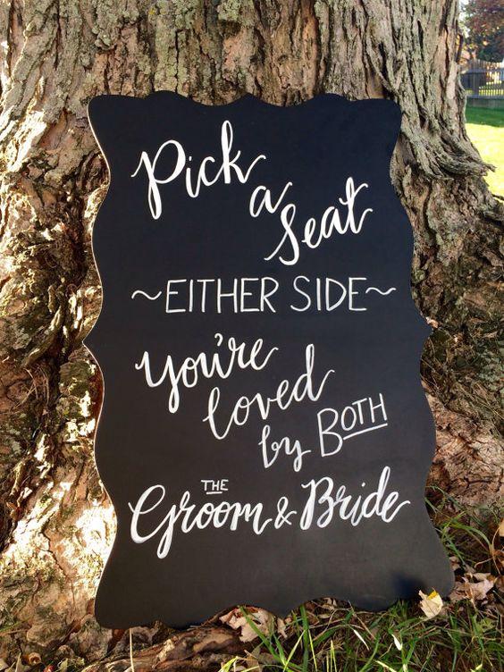 Pick a Seat Wedding Ceremony Sign by Scriptsakes