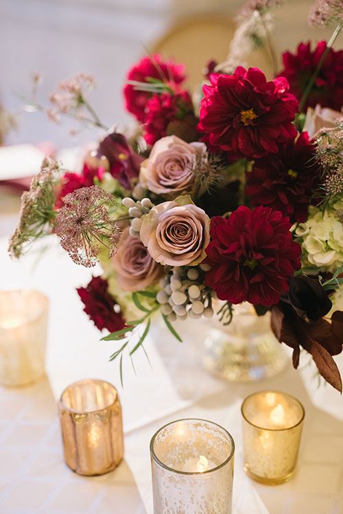 22 Romantic Burgundy and Rose Gold Fall Wedding Ideas - Page 2