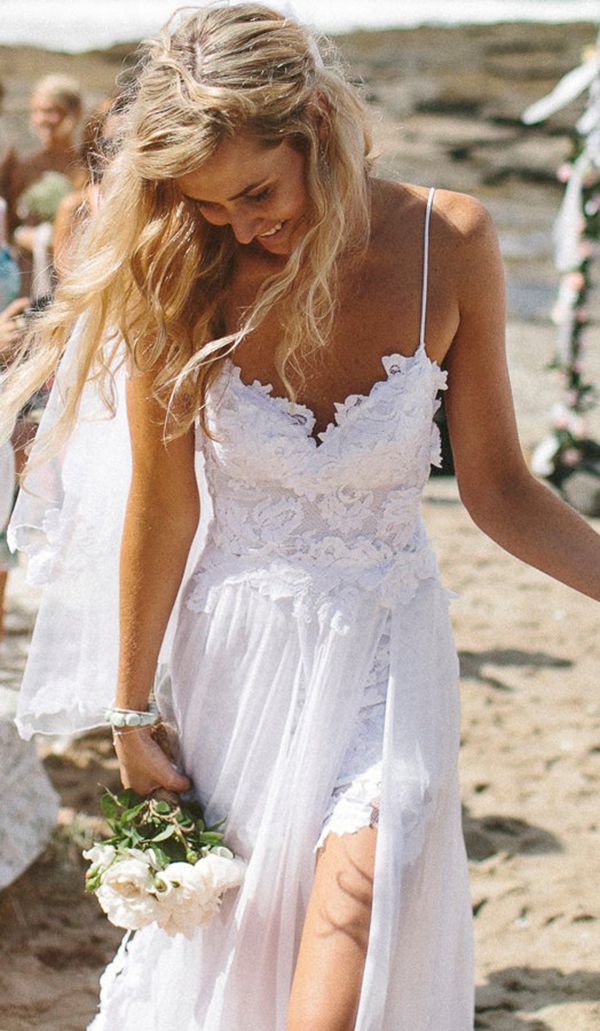 Perfect boho beach wedding dress