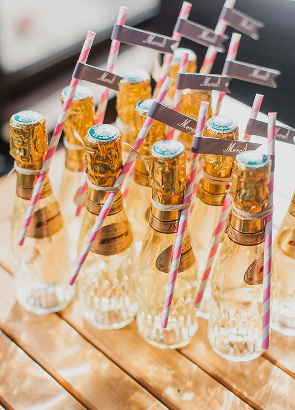 wedding favors Mini champagne bottles