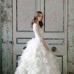 backless ivory wedding dresses for fall autumn wedding