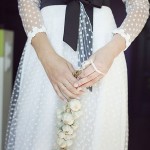 black ribbon simple wedding dresses for fall
