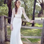 gorgeous long sleeve fall wedding dress