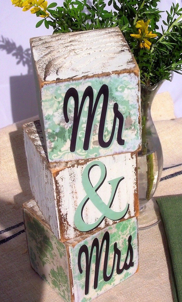 MR and mrs mint wedding decor ideas