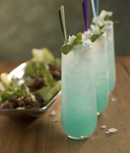 Mint turquoise signature wedding drink