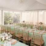 mint and gold Wedding Table Decoration