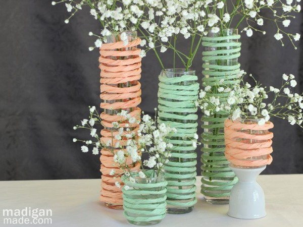 mint wedding centerpieces