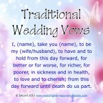 Traditional Wedding Vows Example Ideas