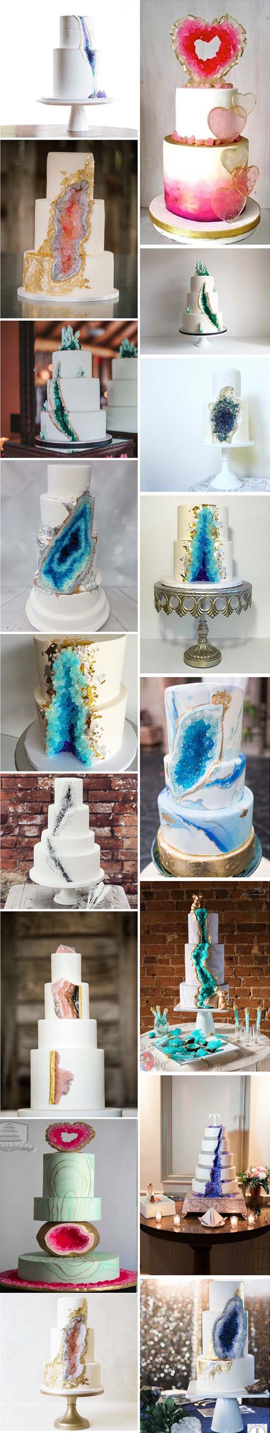 geode wedding cakes trend