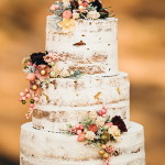 naked rustic country fall wedding cakes