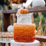 pumpkin themed fall wedding cakes