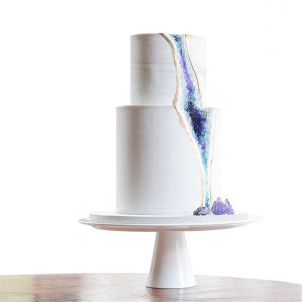 simple geode wedding cake pictures