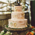 three-tiered rustic wedding cakes fall wedding