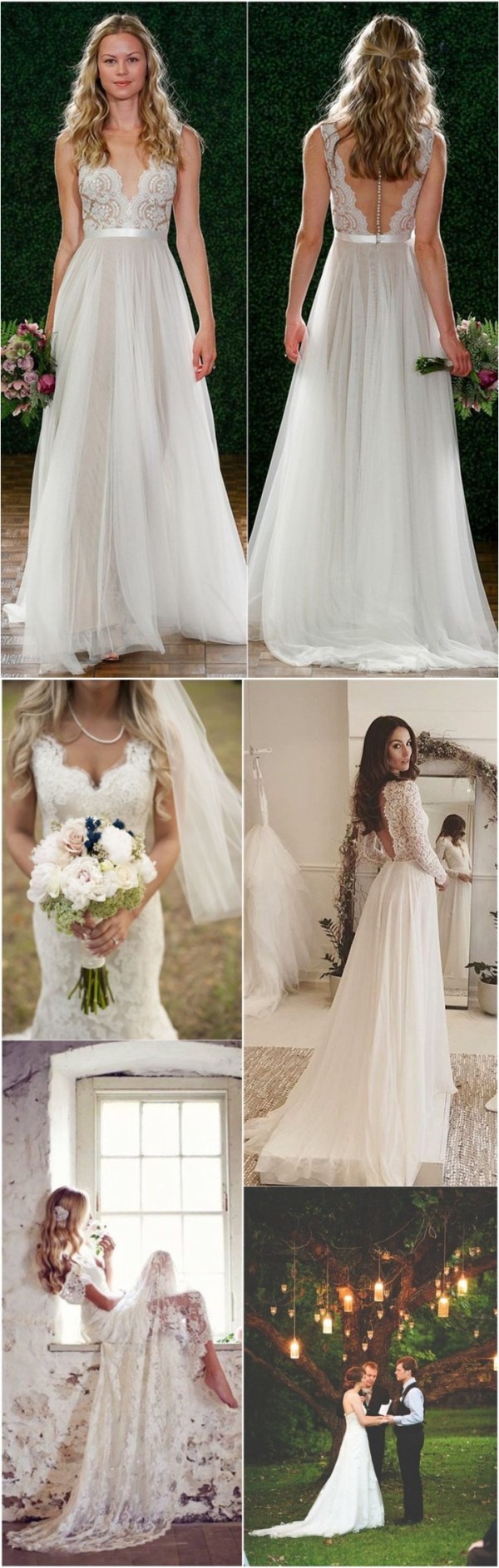 Rustic country wedding dresses ideas