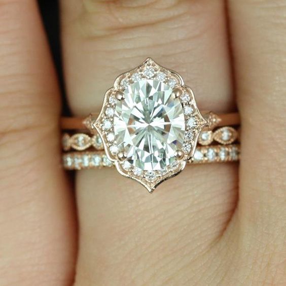 14k rose gold Engagement rings