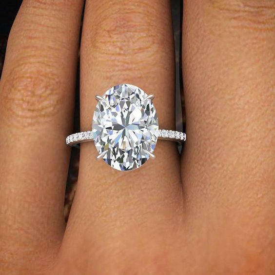2.00 Ct Natural Oval Cut Pave Diamond Engagement Ring