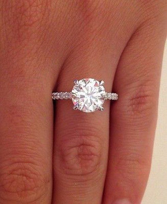 2.38 ct round cut d si1 diamond solitaire engagement ring