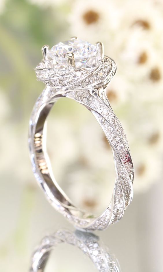 Stunning twist engagement ring