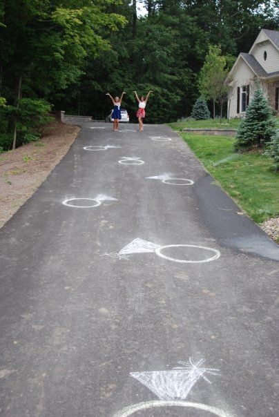 Chalk the driveway up to the front door