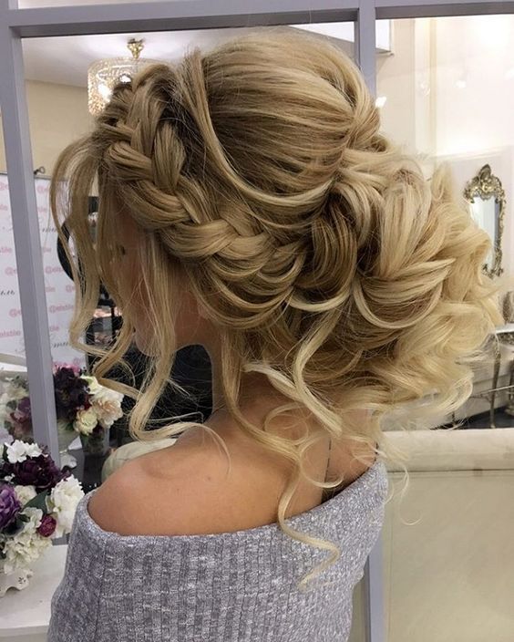 Gorgeous Braided Updo Wedding Hairstyle