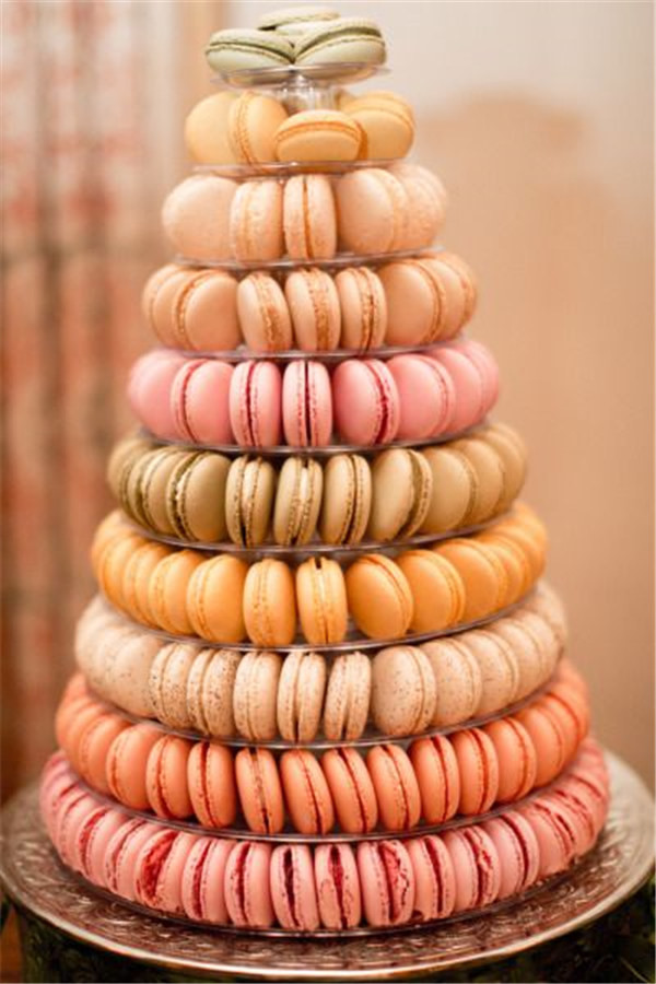 Stunning wedding macaron cake