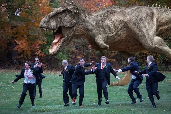 Best groomsmen picture ever - just photoshop the monster in...