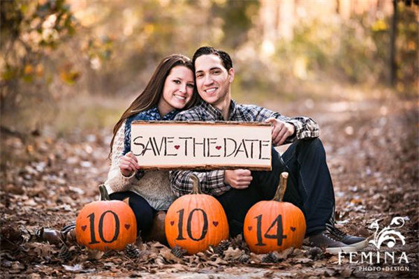 Fall Save the Date Ideas Pumpkin Save the Dates