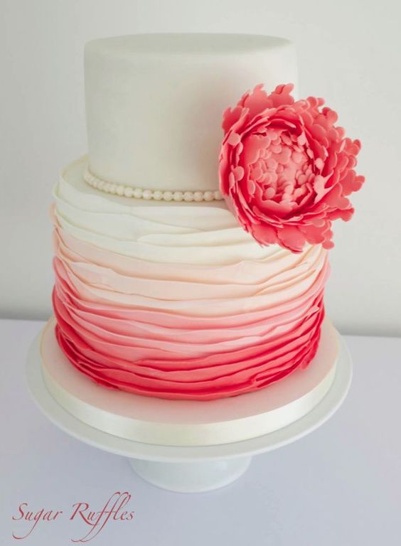 Ombre Wedding Cake Ideas from Sugar Ruffles