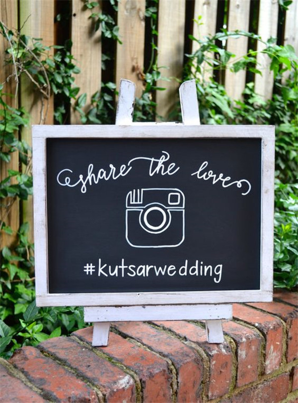 Share the Love Hashtag Wedding Sign