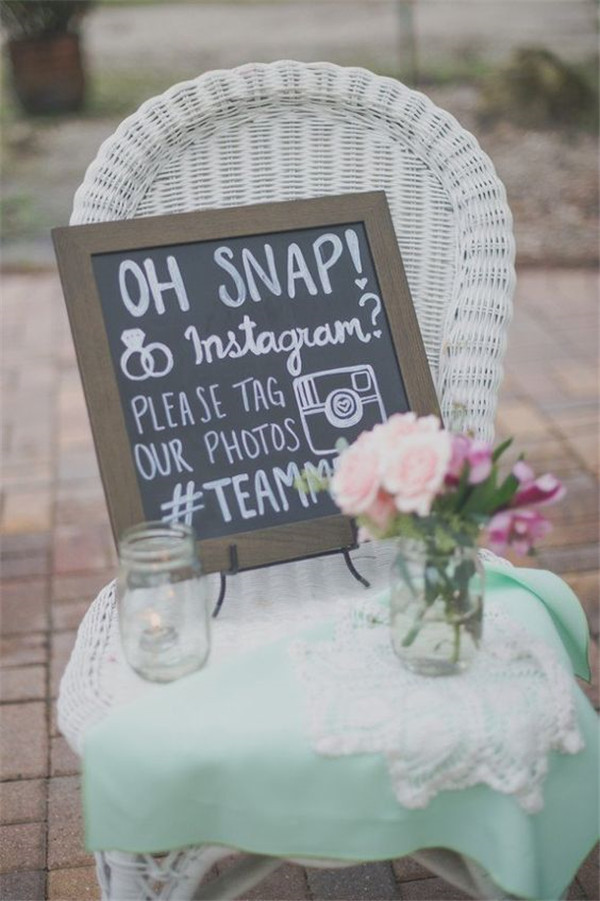 Simple Rustic Wedding Hashtag ideas