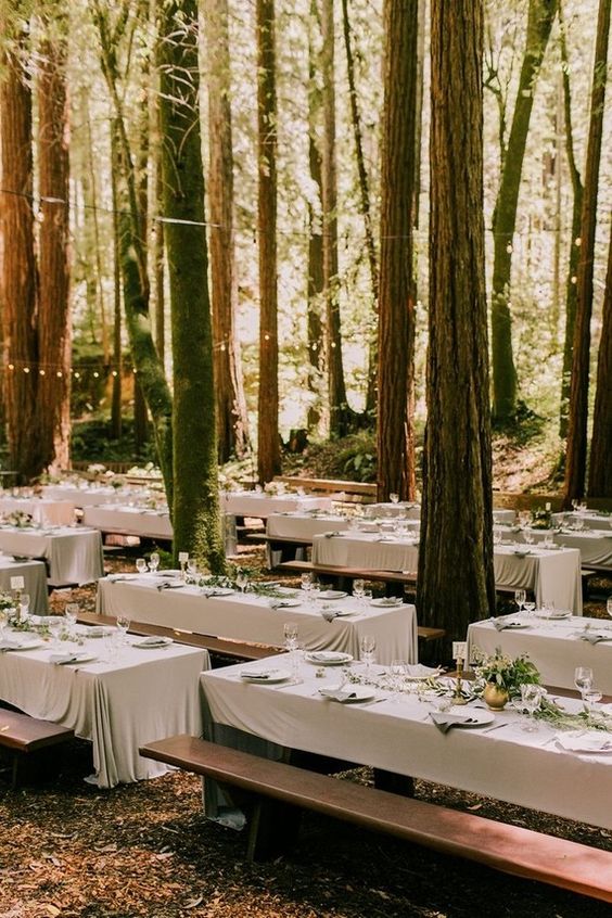 This woodland wedding looks like such a dream!