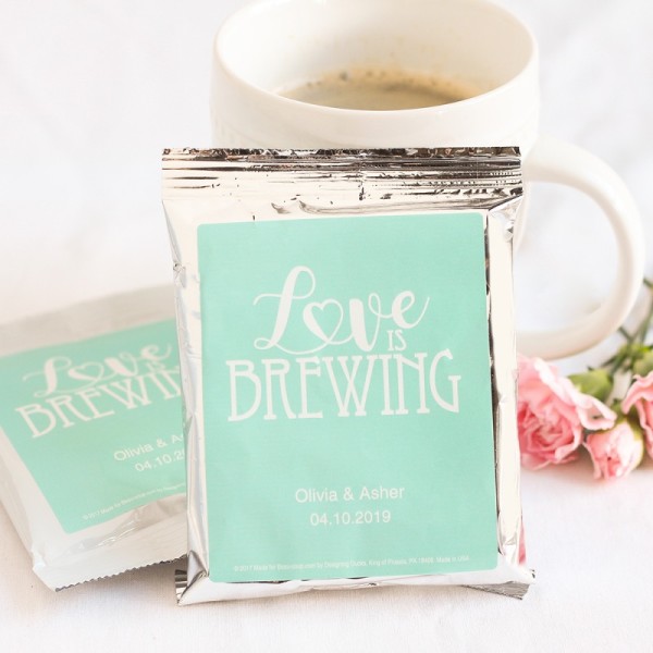 19.Personalized Wedding Coffee Favors