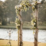 Rustic sunflower wedding altar, for me this is the only way sunflowers should be in a wedding.