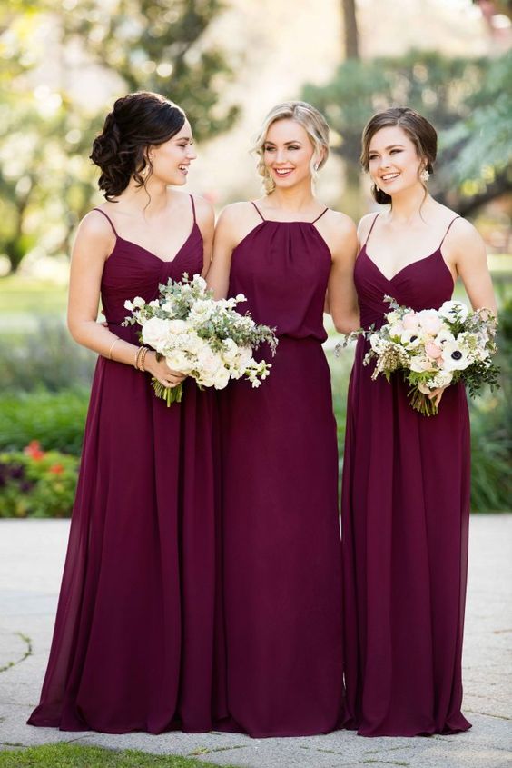 Trend We Love - Burgundy Bridesmaid Dresses
