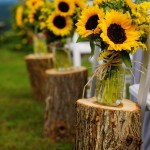 Wedding Flowers -Sunflowers - Aisle Decor by Ulysses Photography