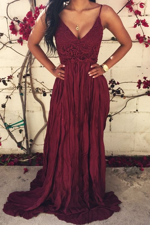love the rich burgundy colour of this dress