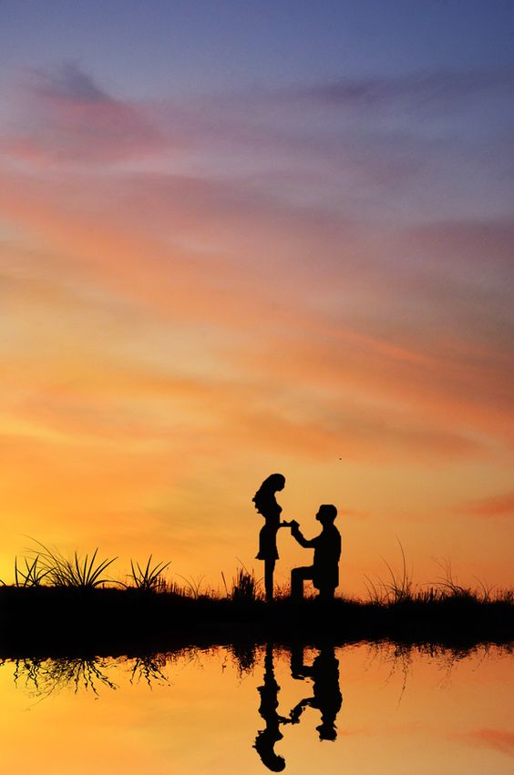 sunset proposal photo ideas