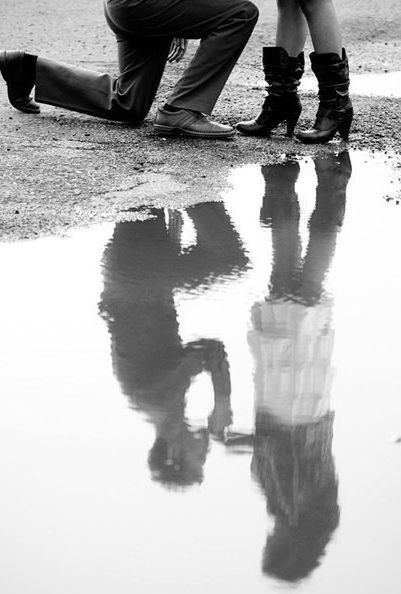 you should take a shot like this. It will give people a sneak peak of the pond wedding.