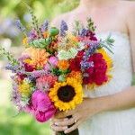 A colorful bouquet! Contact your flower team today to make this look!