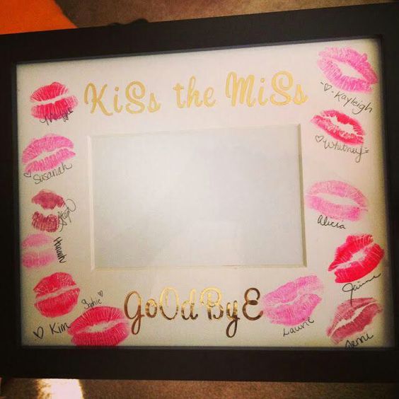 Bachelorette party idea. Kiss the miss goodbye by Katie Smith