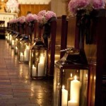 Candles in lanterns create a super romantic lighting effect for your ceremony.