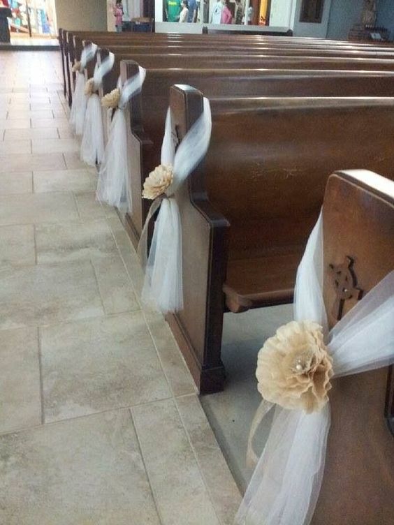 Pew End Bows Church Wedding venue decor Plain or Personalised Cheapes Ever 