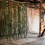 Garland backdrop for Wedding & Party Ideas