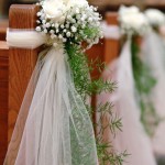 Ivory Rose and Baby's Breath Ceremony Aisle Decor by Two Sparks Wedding Photography