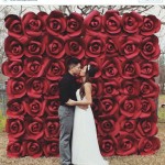 Paper flowers backdrop