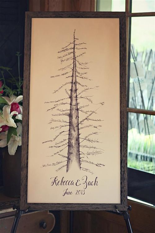 Start your new family tree with a rustic poster