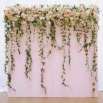 floral wedding backdrop for indoor wedding